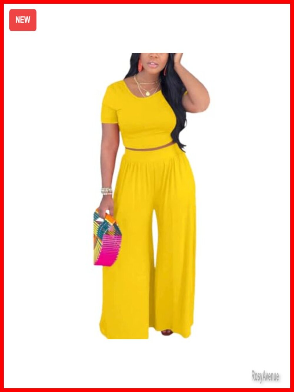 2 Piece Outfits Backless Crop Top Wide Leg Pants Set